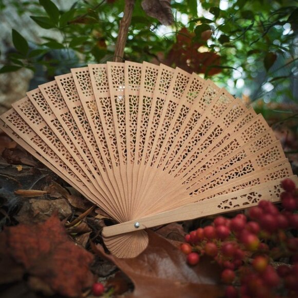 NWOT Leather Fan Holster with Fan - Picture 2 of 5